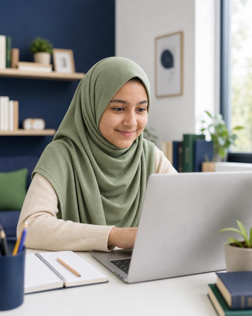 An ilmspire student in a live online lesson